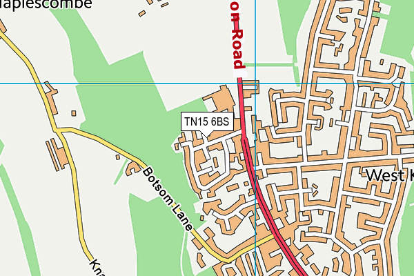 TN15 6BS map - OS VectorMap District (Ordnance Survey)