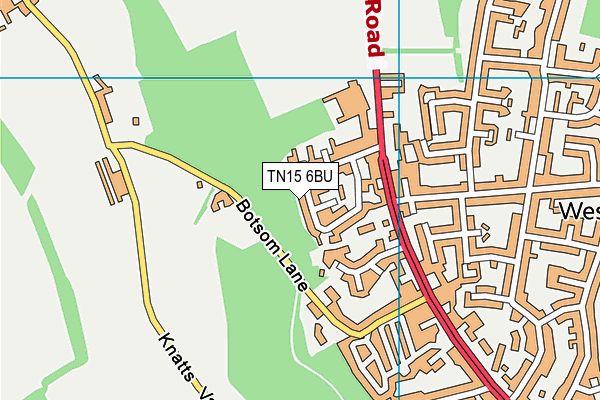 TN15 6BU map - OS VectorMap District (Ordnance Survey)