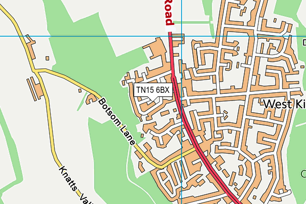TN15 6BX map - OS VectorMap District (Ordnance Survey)