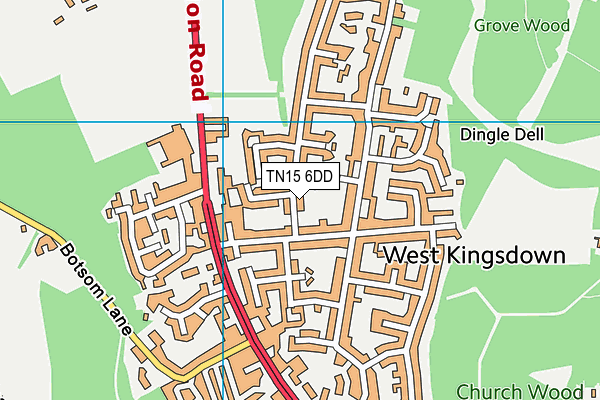 TN15 6DD map - OS VectorMap District (Ordnance Survey)