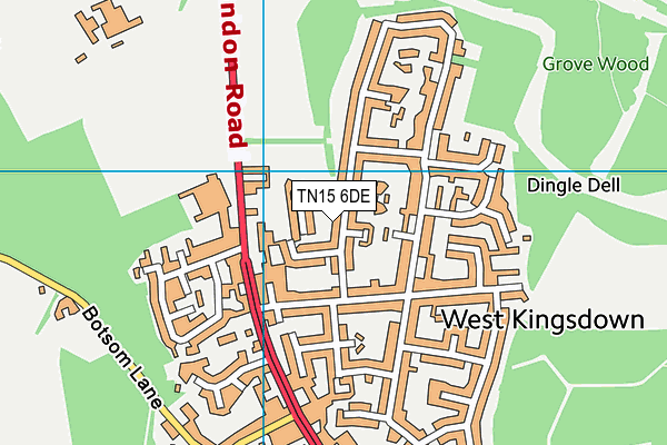 TN15 6DE map - OS VectorMap District (Ordnance Survey)