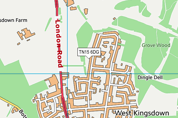 TN15 6DG map - OS VectorMap District (Ordnance Survey)