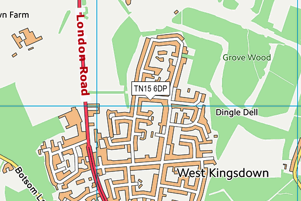 TN15 6DP map - OS VectorMap District (Ordnance Survey)