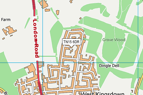 TN15 6DR map - OS VectorMap District (Ordnance Survey)