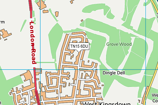TN15 6DU map - OS VectorMap District (Ordnance Survey)
