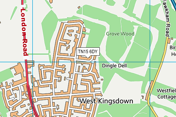 TN15 6DY map - OS VectorMap District (Ordnance Survey)