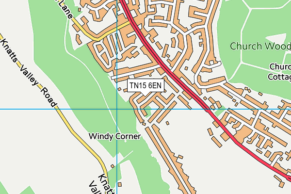 TN15 6EN map - OS VectorMap District (Ordnance Survey)