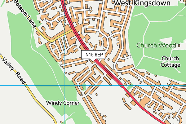 TN15 6EP map - OS VectorMap District (Ordnance Survey)