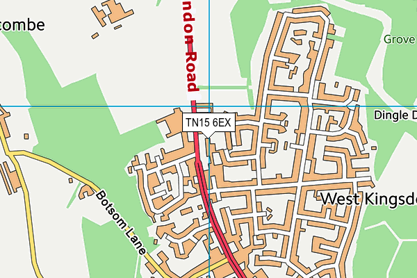 TN15 6EX map - OS VectorMap District (Ordnance Survey)