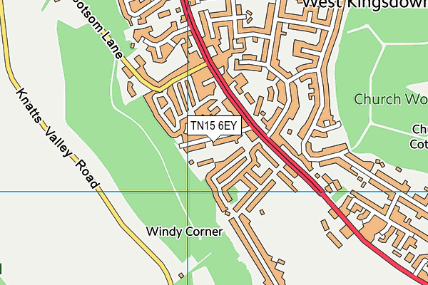 TN15 6EY map - OS VectorMap District (Ordnance Survey)