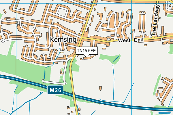 TN15 6FE map - OS VectorMap District (Ordnance Survey)