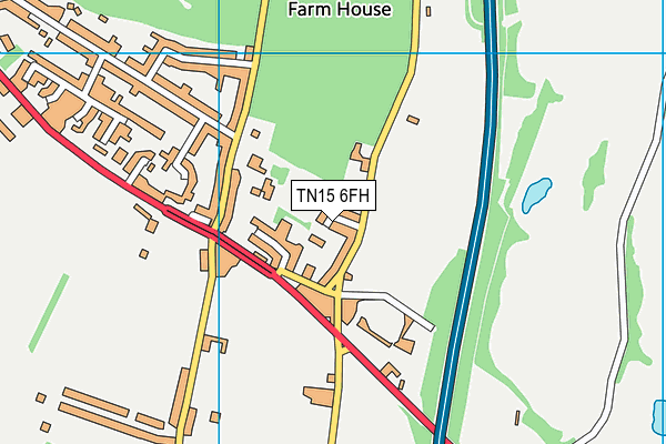 TN15 6FH map - OS VectorMap District (Ordnance Survey)