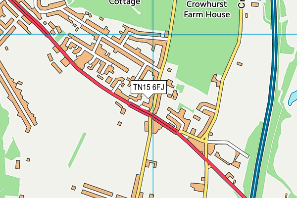 TN15 6FJ map - OS VectorMap District (Ordnance Survey)