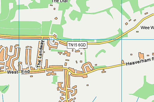 TN15 6GD map - OS VectorMap District (Ordnance Survey)