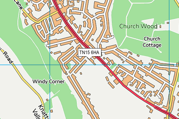 TN15 6HA map - OS VectorMap District (Ordnance Survey)