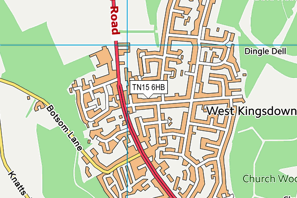 TN15 6HB map - OS VectorMap District (Ordnance Survey)