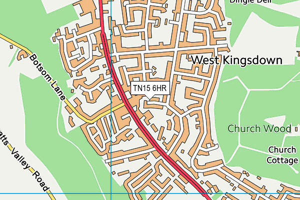 TN15 6HR map - OS VectorMap District (Ordnance Survey)