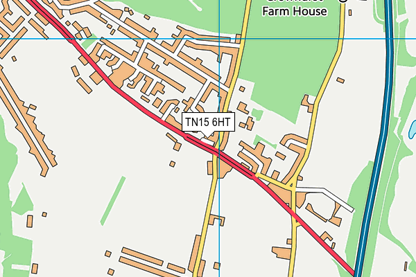 TN15 6HT map - OS VectorMap District (Ordnance Survey)