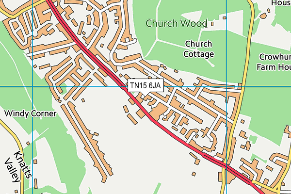 TN15 6JA map - OS VectorMap District (Ordnance Survey)