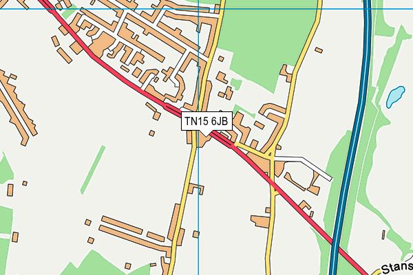 TN15 6JB map - OS VectorMap District (Ordnance Survey)