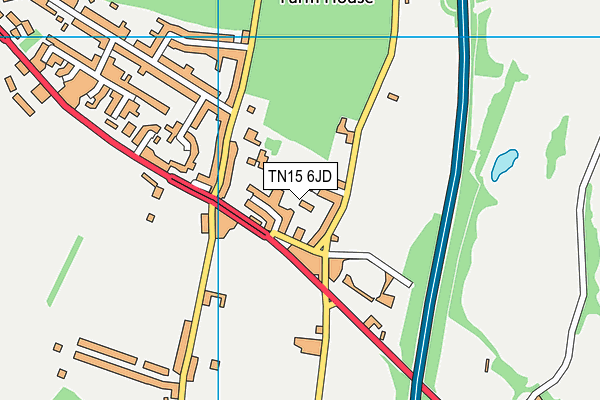 TN15 6JD map - OS VectorMap District (Ordnance Survey)