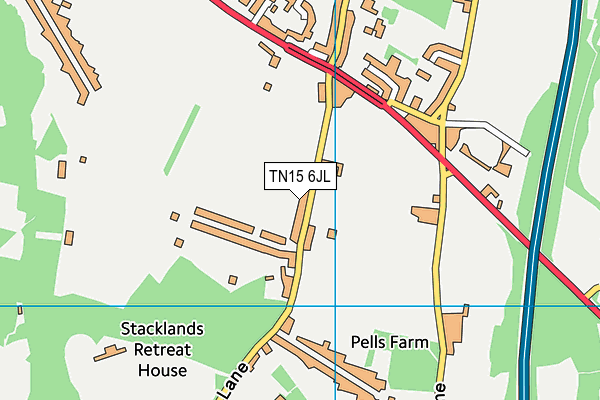 TN15 6JL map - OS VectorMap District (Ordnance Survey)