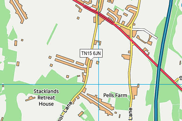 TN15 6JN map - OS VectorMap District (Ordnance Survey)