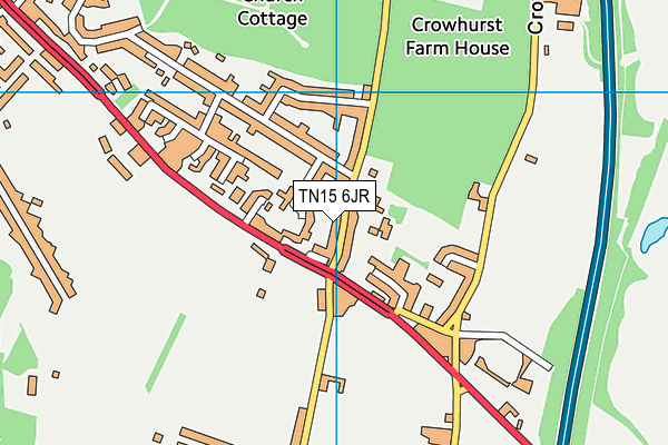 TN15 6JR map - OS VectorMap District (Ordnance Survey)