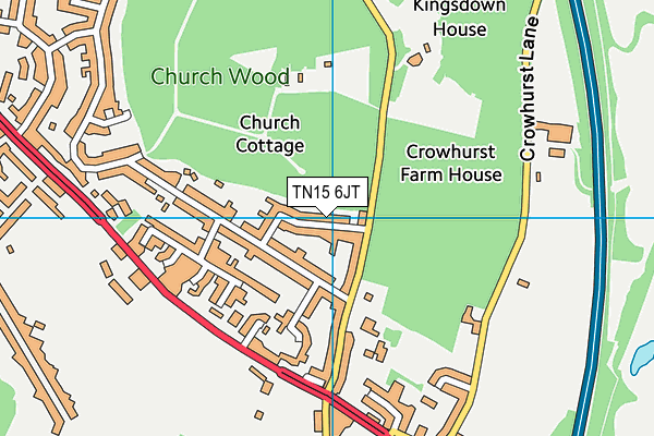 TN15 6JT map - OS VectorMap District (Ordnance Survey)