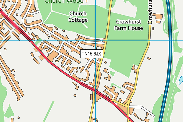 TN15 6JX map - OS VectorMap District (Ordnance Survey)