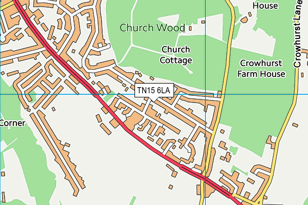 TN15 6LA map - OS VectorMap District (Ordnance Survey)
