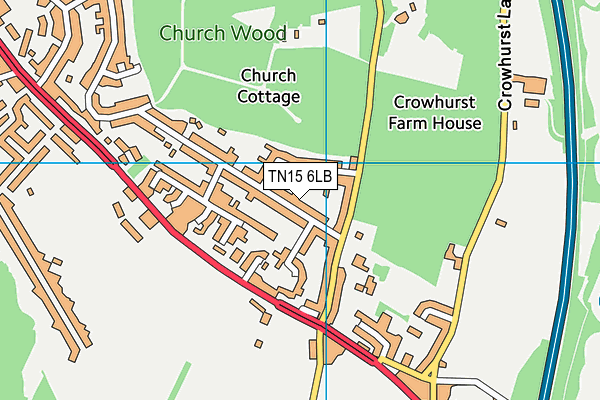 TN15 6LB map - OS VectorMap District (Ordnance Survey)