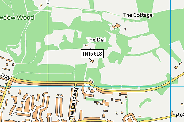 TN15 6LS map - OS VectorMap District (Ordnance Survey)