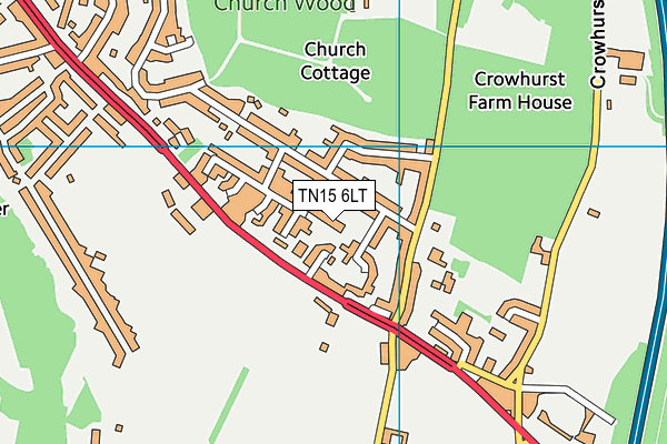 TN15 6LT map - OS VectorMap District (Ordnance Survey)