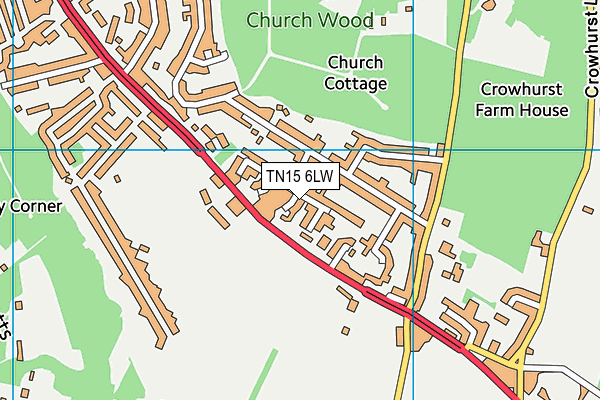 TN15 6LW map - OS VectorMap District (Ordnance Survey)