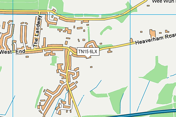 TN15 6LX map - OS VectorMap District (Ordnance Survey)