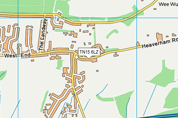 TN15 6LZ map - OS VectorMap District (Ordnance Survey)