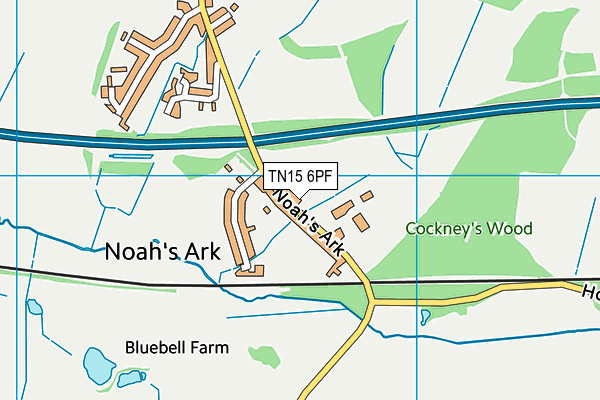 TN15 6PF map - OS VectorMap District (Ordnance Survey)