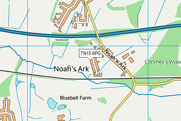 TN15 6PG map - OS VectorMap District (Ordnance Survey)
