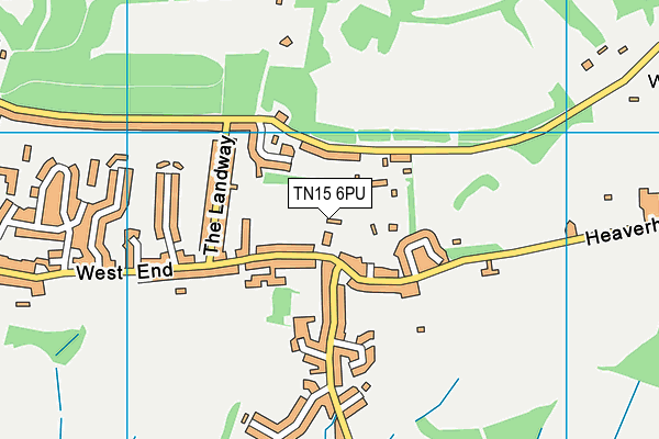 TN15 6PU map - OS VectorMap District (Ordnance Survey)