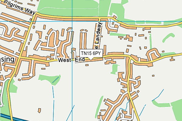 TN15 6PY map - OS VectorMap District (Ordnance Survey)