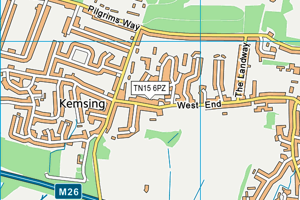 TN15 6PZ map - OS VectorMap District (Ordnance Survey)