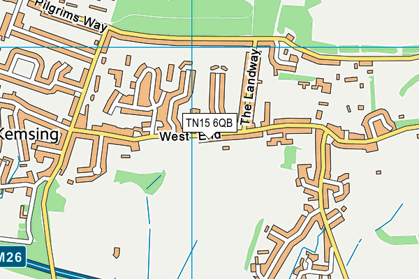 TN15 6QB map - OS VectorMap District (Ordnance Survey)