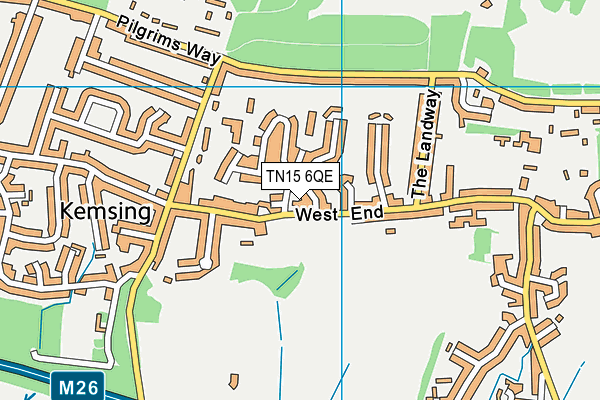 TN15 6QE map - OS VectorMap District (Ordnance Survey)