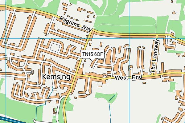 TN15 6QF map - OS VectorMap District (Ordnance Survey)