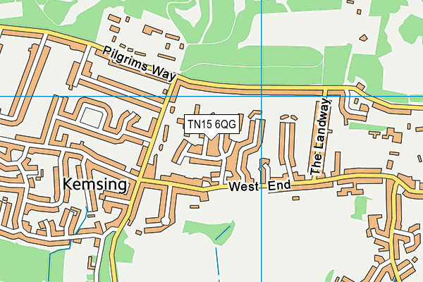 TN15 6QG map - OS VectorMap District (Ordnance Survey)