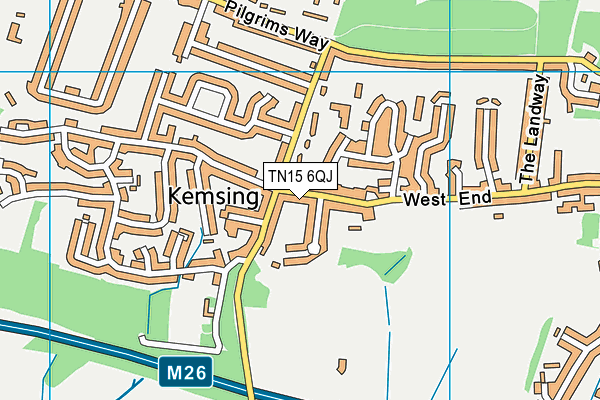 TN15 6QJ map - OS VectorMap District (Ordnance Survey)