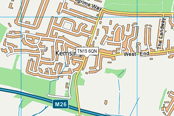 TN15 6QN map - OS VectorMap District (Ordnance Survey)
