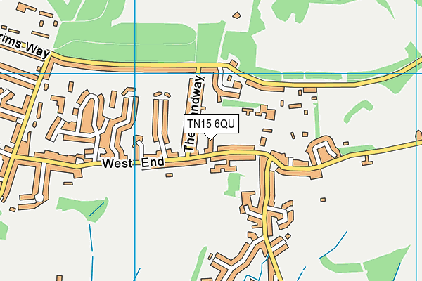 TN15 6QU map - OS VectorMap District (Ordnance Survey)