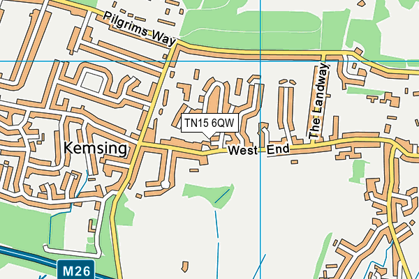 TN15 6QW map - OS VectorMap District (Ordnance Survey)